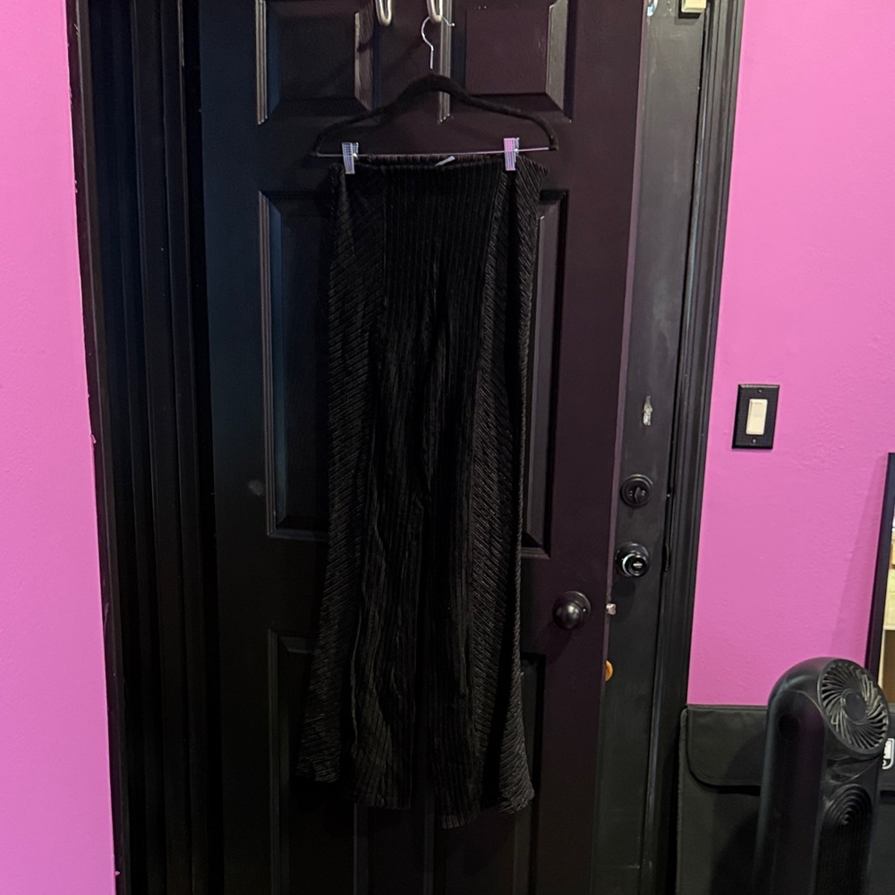 Free People Black Ribbed Pants